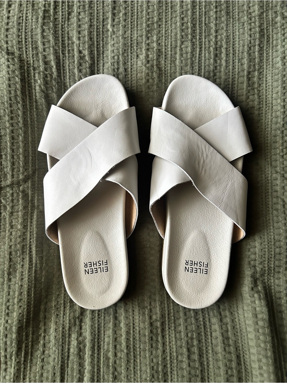 Eileen Fisher Dibs Nappa Leather Wedge Sandal